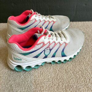 K-Swiss Tubes Women's Running Shoes Size 7.5 White Pink 97112-125
